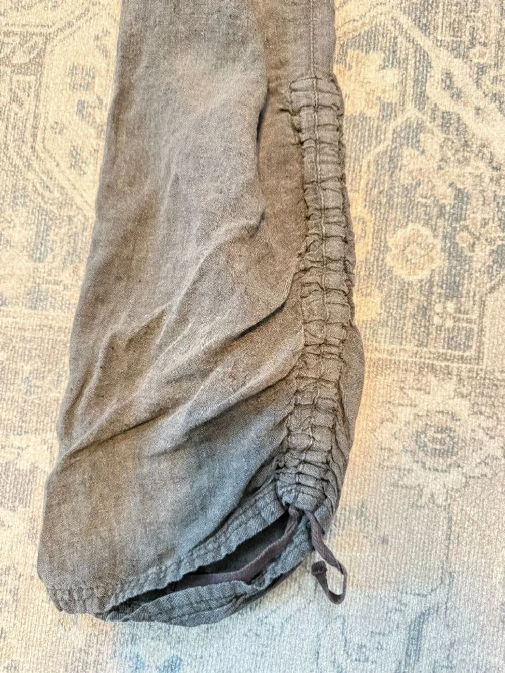 Toad & Co Women's Lina Linen Pull On Pants Medium Brown Lagenlook Coastal - Picture 6 of 11